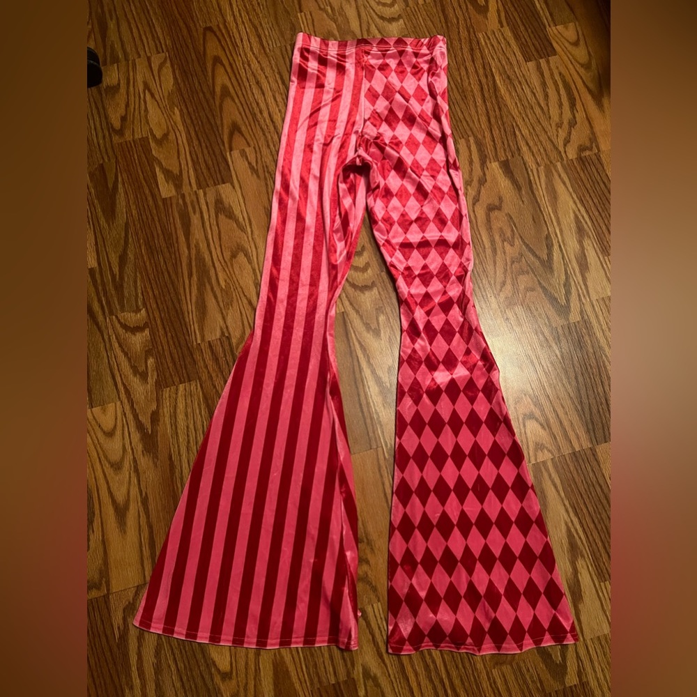 Black milk Harley Quinn pink and red flares